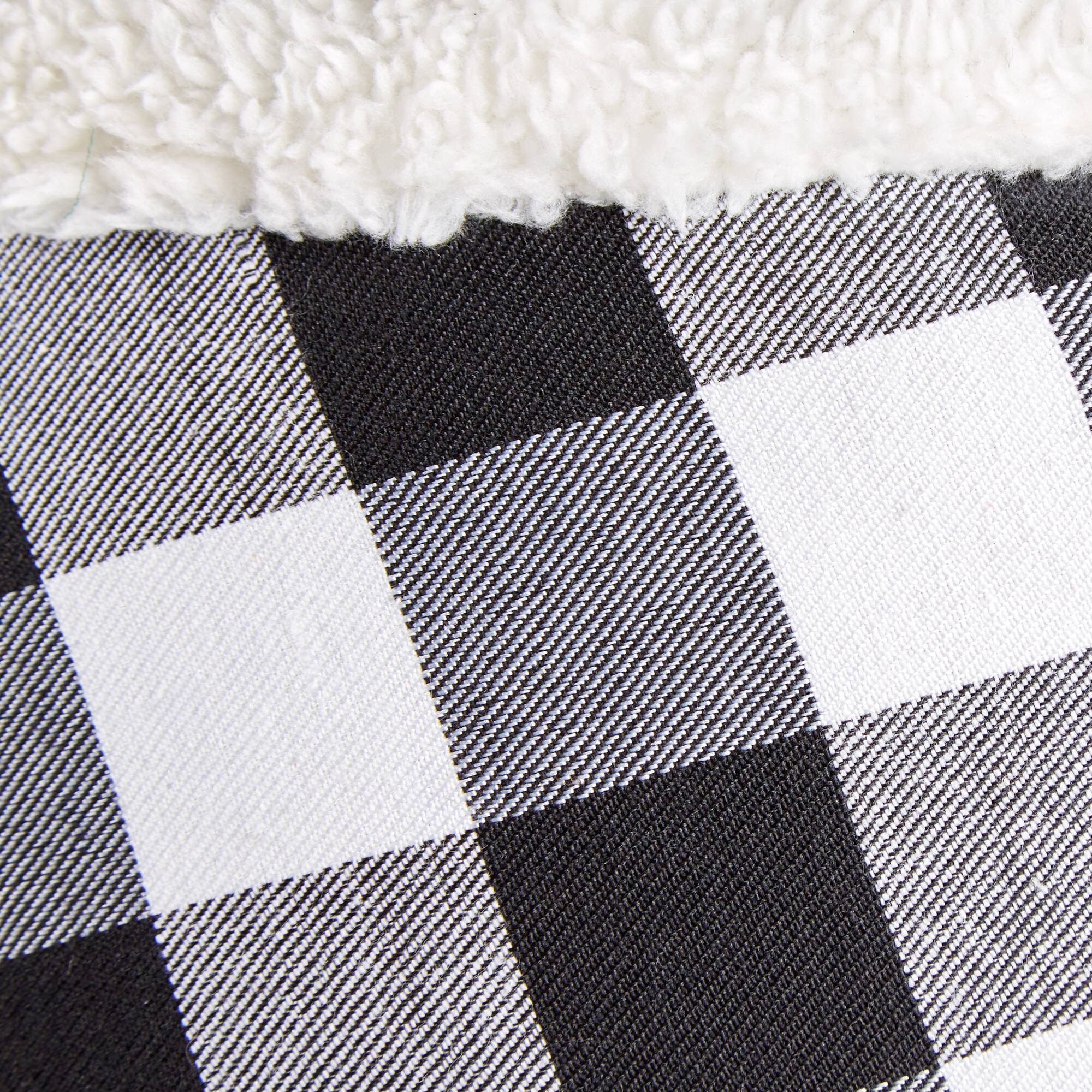 DII® Black & White Buffalo Check Holiday Tree Collar